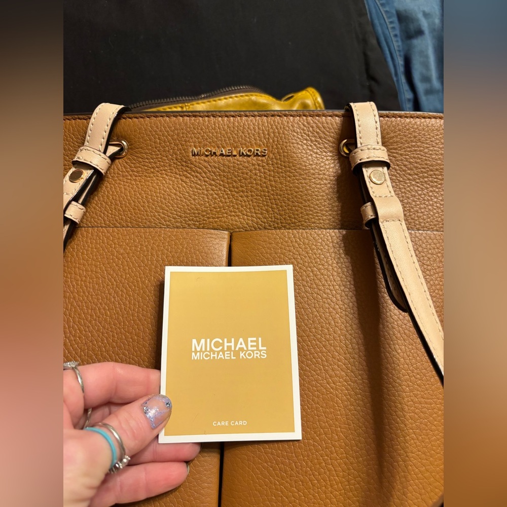 COPY - Medium genuine acorn leather pocket tote